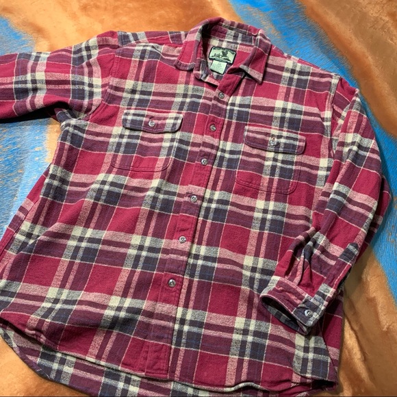 Field and Stream Red Flannel button down top XL - Picture 1 of 10